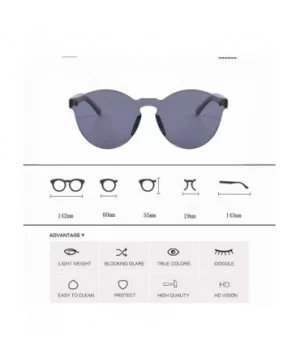 Rimless Sunglasses Transparent Candy Color Sunglasses Tinted Eyewear - Red - CG199SDHLYZ $4.66 Rimless