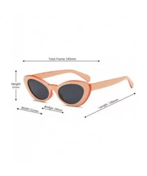 Men and women Oval Sunglasses Fashion Simple Sunglasses Retro glasses - Meat Black - C918LL99Y3G $7.20 Sport