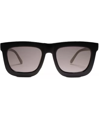 Retro Stylish 90s 00s Hip Hop Dope Night Clubbing Square Sunglasses - Black / Gray - C918YYETSZ6 $7.47 Aviator