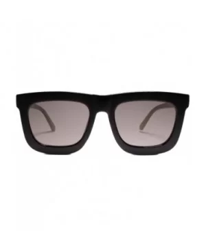 Retro Stylish 90s 00s Hip Hop Dope Night Clubbing Square Sunglasses - Black / Gray - C918YYETSZ6 $7.47 Aviator