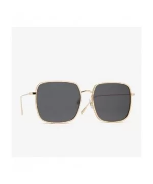 Square Sunglasses for Women Gradient Eyewear Shades - Gold Tea Pink - CH1906DN9HL $8.34 Square