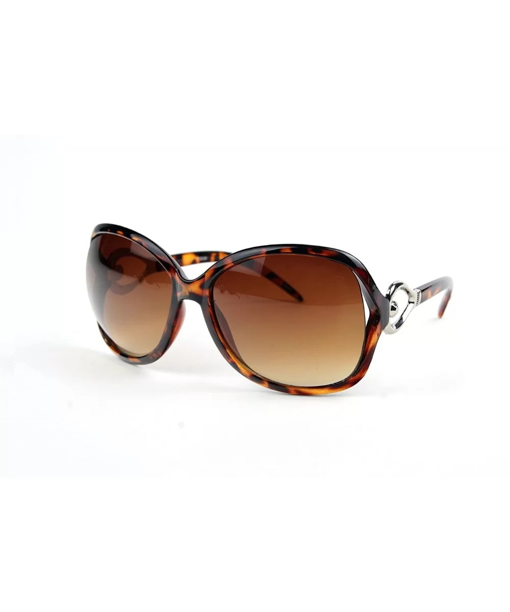 Women Oversized Trendy Fashion Sunglasses P2039 - Tortoise-gradient Brown Lens - CK11BS1VDL7 $10.41 Oversized