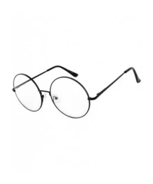 Round Circle Frame Clear Lens Glasses - Clear_black - C61896N9303 $8.13 Oversized