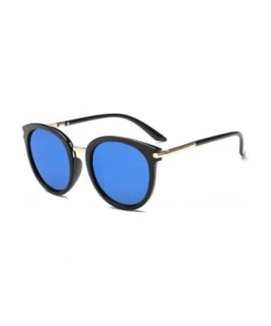 Womens Fashion Oversized Round Square Plastic Vintage Cut-Out Flash Mirror Lens Cat Eye Sunglasses - CZ18QHQAIX4 $5.56 Cat Eye