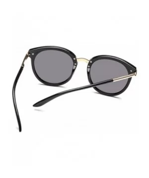 Womens Fashion Oversized Round Square Plastic Vintage Cut-Out Flash Mirror Lens Cat Eye Sunglasses - CZ18QHQAIX4 $5.56 Cat Eye