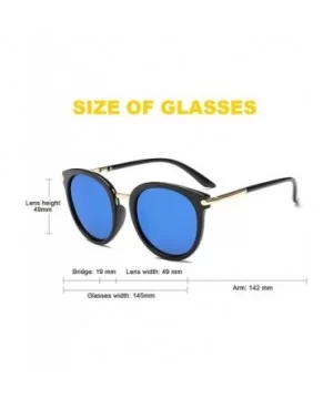 Womens Fashion Oversized Round Square Plastic Vintage Cut-Out Flash Mirror Lens Cat Eye Sunglasses - CZ18QHQAIX4 $5.56 Cat Eye