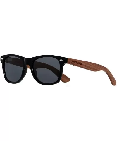 Wood Sunglasses Polarized for Men Women Uv Protection Wooden Bamboo Frame Mirrored Sun Glasses SERRA - C718IG9Z0KI $20.01 Sport