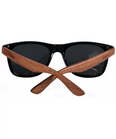 Wood Sunglasses Polarized for Men Women Uv Protection Wooden Bamboo Frame Mirrored Sun Glasses SERRA - C718IG9Z0KI $20.01 Sport