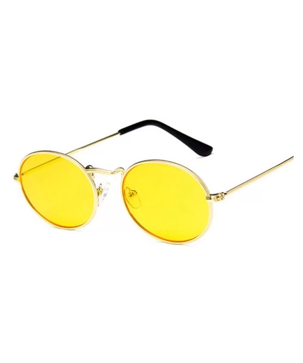 Suitable for Parties - Shopping - Shopping Oval Sunglasses Ladies Sunglasses Sunglasses Women UV400 - Yellow - C8197WHWGW4 $2...