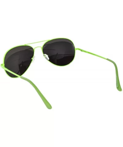 Colored Metal Frame with Full Mirror Lens Spring Hinge - Green_mirror_lens - CC122DN0L3J $6.66 Aviator