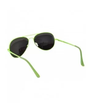 Colored Metal Frame with Full Mirror Lens Spring Hinge - Green_mirror_lens - CC122DN0L3J $6.66 Aviator