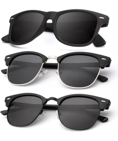 Polarized Sunglasses for Men and Women Semi-Rimless Frame Driving Sun glasses 100% UV Blocking - CU18OXW4CKY $20.70 Wrap