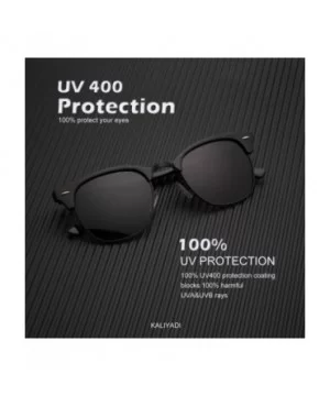 Polarized Sunglasses for Men and Women Semi-Rimless Frame Driving Sun glasses 100% UV Blocking - CU18OXW4CKY $20.70 Wrap