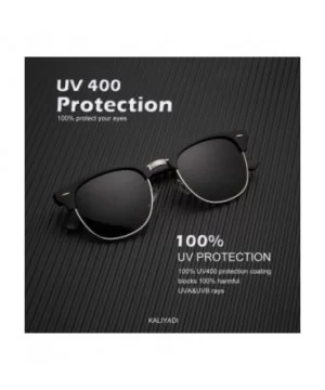 Polarized Sunglasses for Men and Women Semi-Rimless Frame Driving Sun glasses 100% UV Blocking - CU18OXW4CKY $20.70 Wrap