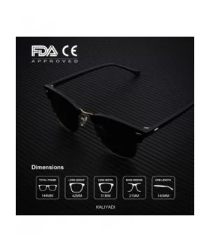 Polarized Sunglasses for Men and Women Semi-Rimless Frame Driving Sun glasses 100% UV Blocking - CU18OXW4CKY $20.70 Wrap