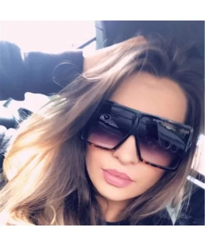 Plastic Oversized Women Sunglasses Square Brand Designer Big Frame Female UV400 Sun Glasses Oculos Masculino - CV198554GKK $2...