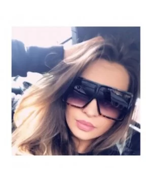 Plastic Oversized Women Sunglasses Square Brand Designer Big Frame Female UV400 Sun Glasses Oculos Masculino - CV198554GKK $2...