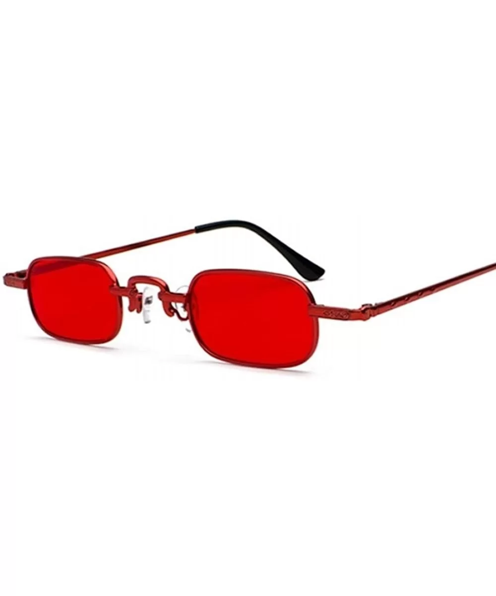 Vintage Small Square Steampunk Sunglasses Women Men Metal Frame Sun Glasses Female Retro Gothic - Redred - C6198U30DD5 $7.52 ...