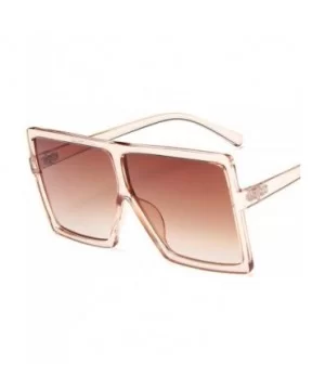 Plastic Oversized Women Sunglasses Square Brand Designer Big Frame Female UV400 Sun Glasses Oculos Masculino - CV198554GKK $2...