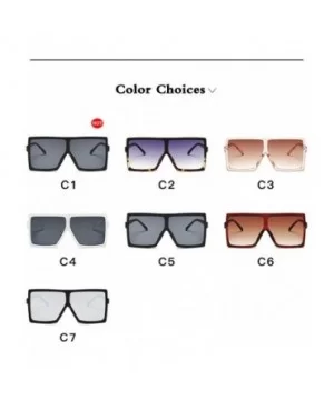 Plastic Oversized Women Sunglasses Square Brand Designer Big Frame Female UV400 Sun Glasses Oculos Masculino - CV198554GKK $2...