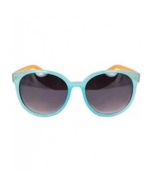 Oval Fashion Sunglasses Blue Orange Frame Purple Black Lenses - C51108HVAM3 $7.27 Oval