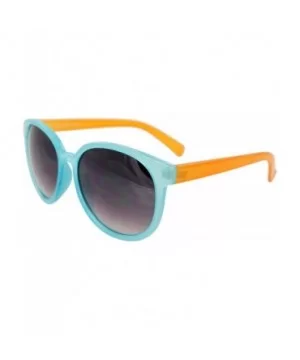 Oval Fashion Sunglasses Blue Orange Frame Purple Black Lenses - C51108HVAM3 $7.27 Oval