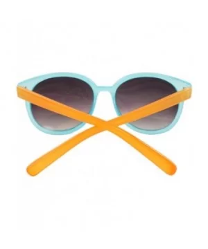 Oval Fashion Sunglasses Blue Orange Frame Purple Black Lenses - C51108HVAM3 $7.27 Oval