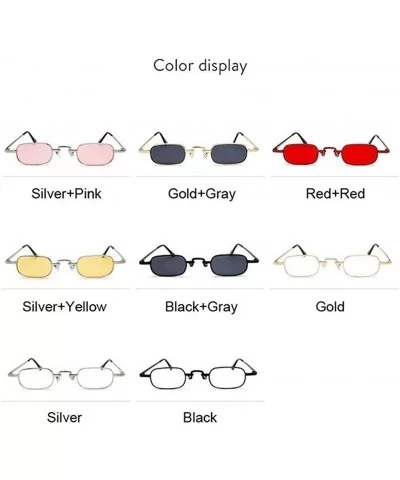 Vintage Small Square Steampunk Sunglasses Women Men Metal Frame Sun Glasses Female Retro Gothic - Redred - C6198U30DD5 $7.52 ...