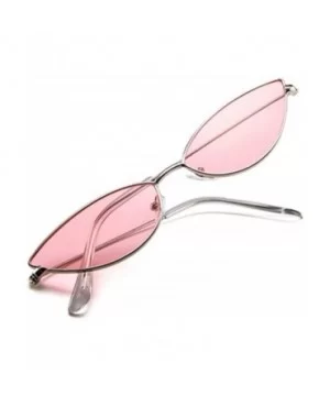 Cute Sexy Cat Eye Sunglasses Women Retro Small Black Red Pink Cateye Sun Glasses Female Vintage Shades For - Red - CO197ZAAHQ...