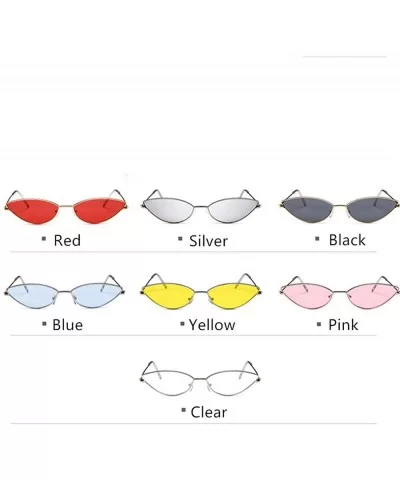 Cute Sexy Cat Eye Sunglasses Women Retro Small Black Red Pink Cateye Sun Glasses Female Vintage Shades For - Red - CO197ZAAHQ...