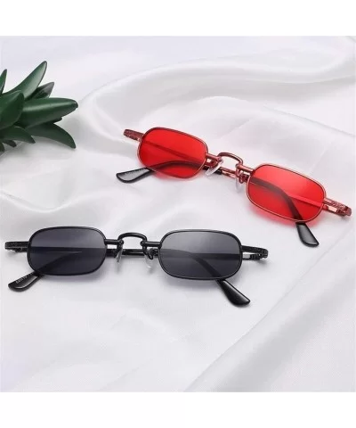 Vintage Small Square Steampunk Sunglasses Women Men Metal Frame Sun Glasses Female Retro Gothic - Redred - C6198U30DD5 $7.52 ...