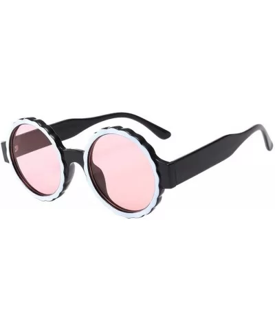 Oversize Polarized Sunglasses Protection - Pink - C118T463HDE $6.97 Oversized