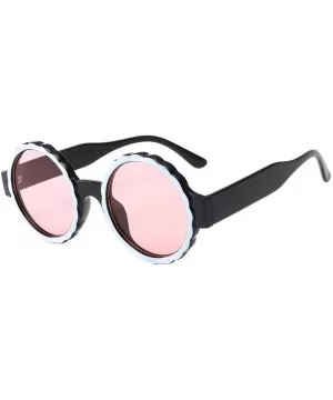 Oversize Polarized Sunglasses Protection - Pink - C118T463HDE $6.97 Oversized