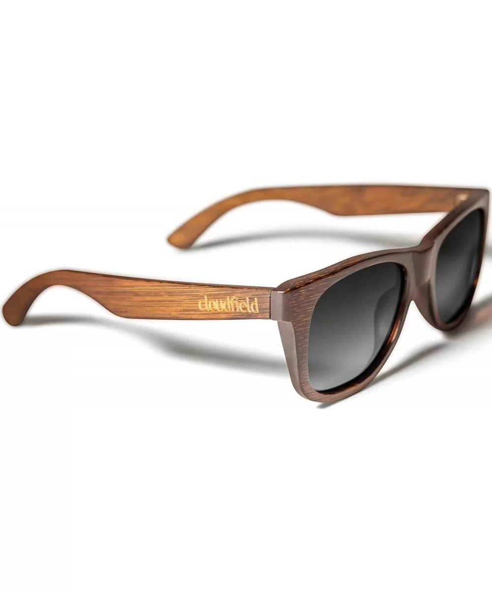 Wood Sunglasses Polarized for Men and Women - Bamboo Wooden Sunglasses Sunnies - Fishing Driving Golf - Black - CP18CTGMN9H $...