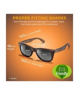 Wood Sunglasses Polarized for Men and Women - Bamboo Wooden Sunglasses Sunnies - Fishing Driving Golf - Black - CP18CTGMN9H $...