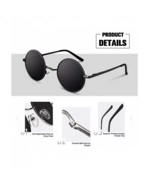 Retro Round Polarized Steampunk Sunglasses Side Shield Goggles Gothic S92-ADVANCED POLARIZED - CP18NE3Z48G $8.24 Round