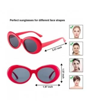 8 Pairs of Retro Oval Mod Thick Frame Sunglasses Women Men Girl Boy Sunglasses (Color 1) - CK18GA6IQYI $8.60 Oval