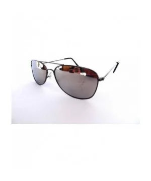 New Aviator Pilot Sunglasses With Mirror Lens - Gunmetal Grey Frame / Mirror Lens - C911E5N2U17 $5.65 Aviator