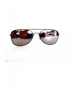 New Aviator Pilot Sunglasses With Mirror Lens - Gunmetal Grey Frame / Mirror Lens - C911E5N2U17 $5.65 Aviator