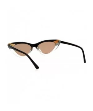 Womens 2-Tone Retro Vintage Cat Eye Gothic Narrow Plastic Sunglasses - Brown - CJ18H4LT0CU $7.05 Cat Eye