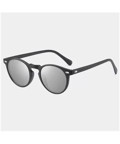 Men/Women Classic Retro Rivet Polarized Sunglasses 100% UV Protection TR90 Leg Men Glasses - C4 Black Silver - CY199QCAHO0 $7...