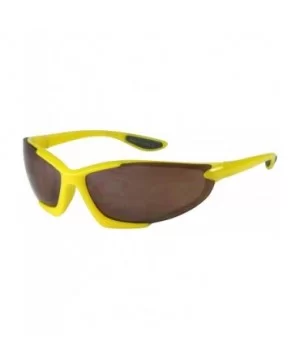 Sporting Wrap Sunglasses with Mirrored Lenses 570007PAM-FM - Yellow - CL1239PBQD9 $9.17 Wrap