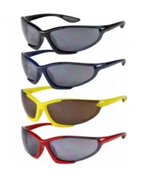 Sporting Wrap Sunglasses with Mirrored Lenses 570007PAM-FM - Yellow - CL1239PBQD9 $9.17 Wrap