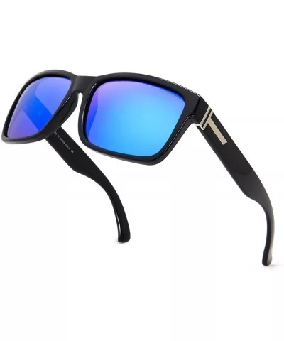 Vintage Polarized Sunglasses for Men Women Retro Oversized Square Mirror Sun Glasses - C8190TSSMHW $14.32 Square