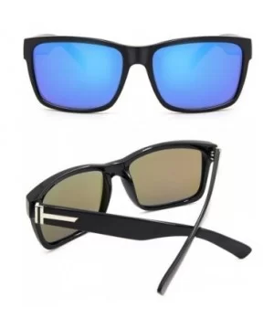 Vintage Polarized Sunglasses for Men Women Retro Oversized Square Mirror Sun Glasses - C8190TSSMHW $14.32 Square