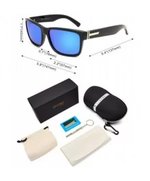 Vintage Polarized Sunglasses for Men Women Retro Oversized Square Mirror Sun Glasses - C8190TSSMHW $14.32 Square