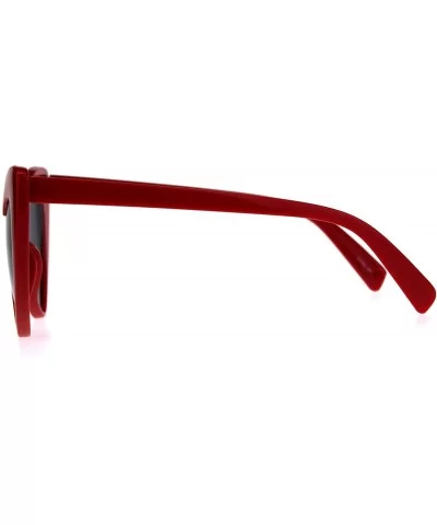 Womens Mod Heart Shape Plastic Funk Sunglasses - Red Black - CV180ZAN0LY $8.72 Round