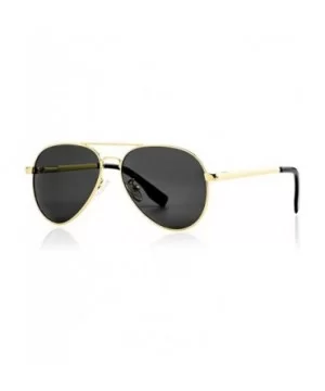 Polarized Small Aviator Sunglasses for Small Face Women Men Juniors - 52mm - A1 Gold/Grey - CB192UXCUD2 $9.94 Aviator