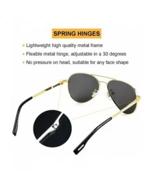 Polarized Small Aviator Sunglasses for Small Face Women Men Juniors - 52mm - A1 Gold/Grey - CB192UXCUD2 $9.94 Aviator