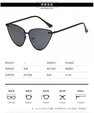 Women's Fashion Vintage Sunglasses Cat Eye Frame Shades Acetate Frame UV Glasses Sunglasses - C - CE18SX4A8SD $6.27 Aviator